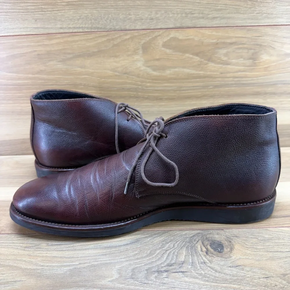 To Boot New York Chukka Boot Mens 11 Brown Textured Leather Adam Derrick Casual